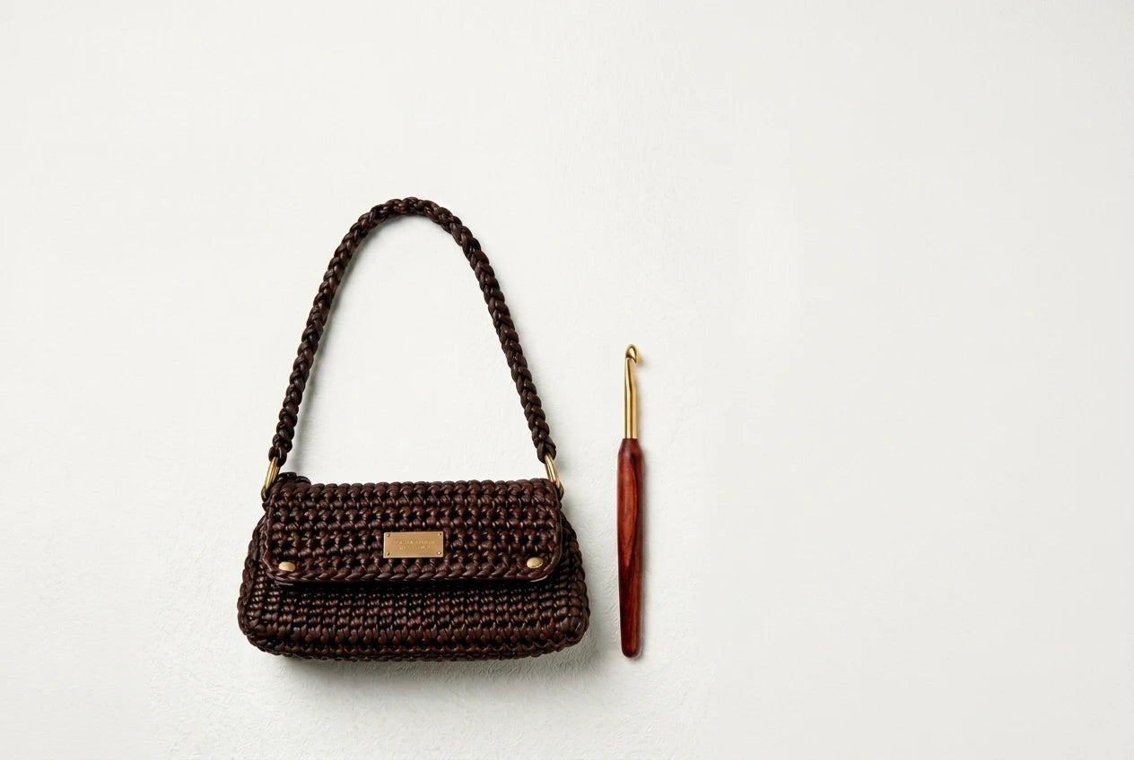楓橋 · 一個週末的歸位 · 沉木褐腋下三角法棍包｜Sunken Wood Underarm Baguette Bag