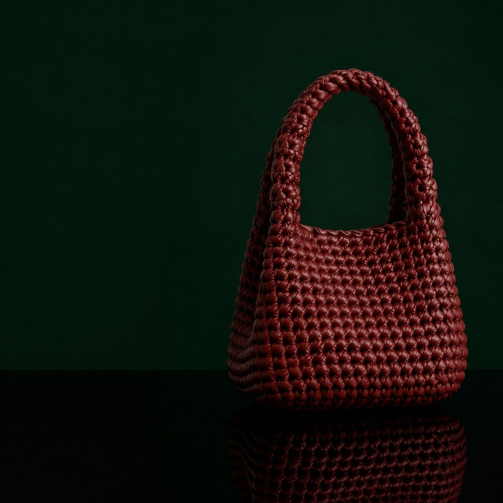 一個週末的歸位 · 緋石紅手提包圖解 | Crimson Stone Tote Pattern